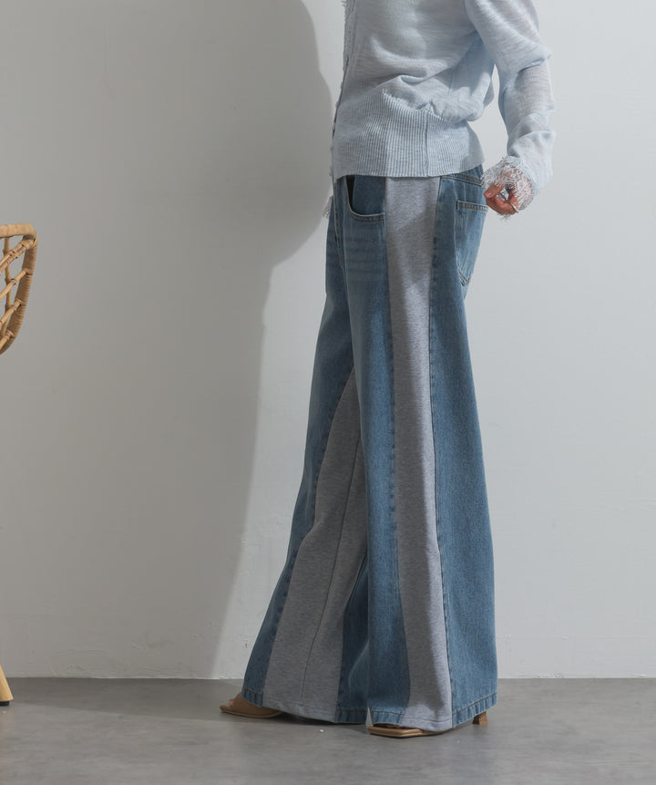 サイドスウェットドッキングデニム