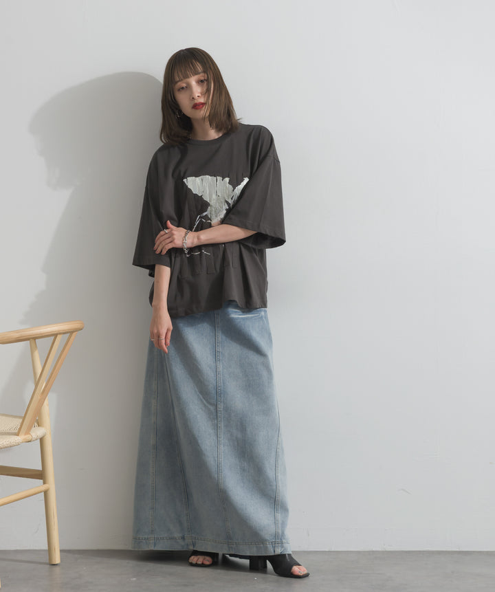 ニュアンス箔プリントTシャツ