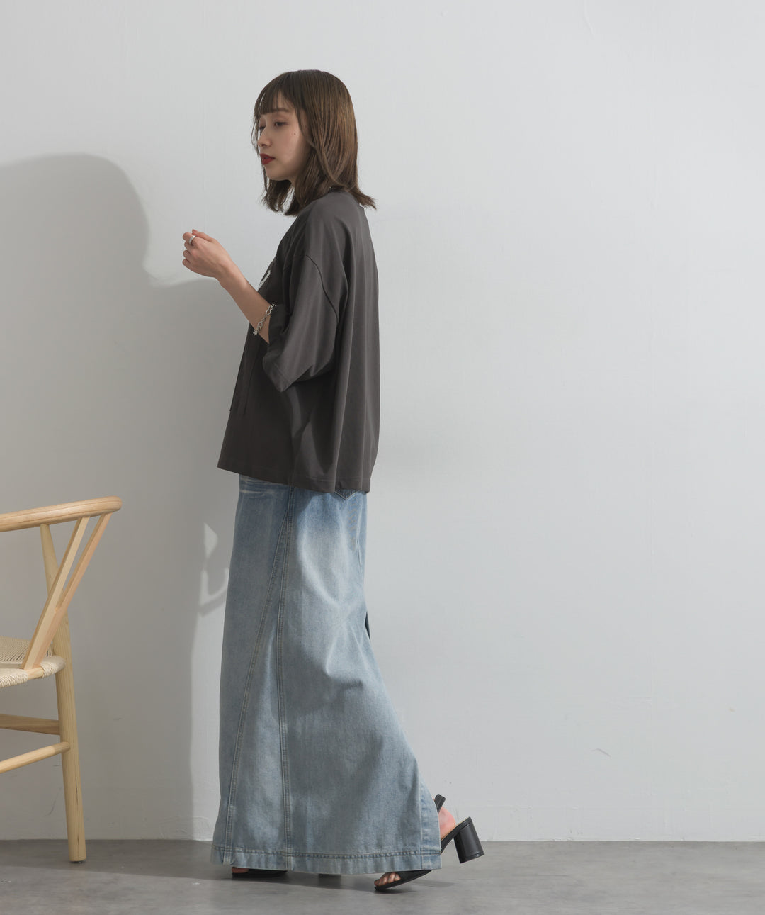 ニュアンス箔プリントTシャツ