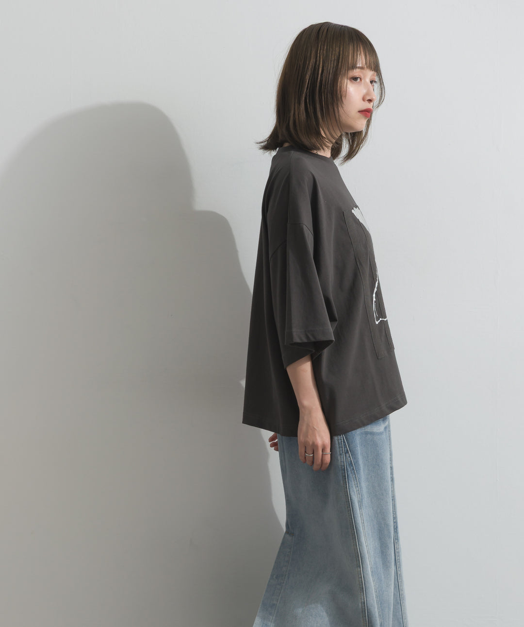 ニュアンス箔プリントTシャツ