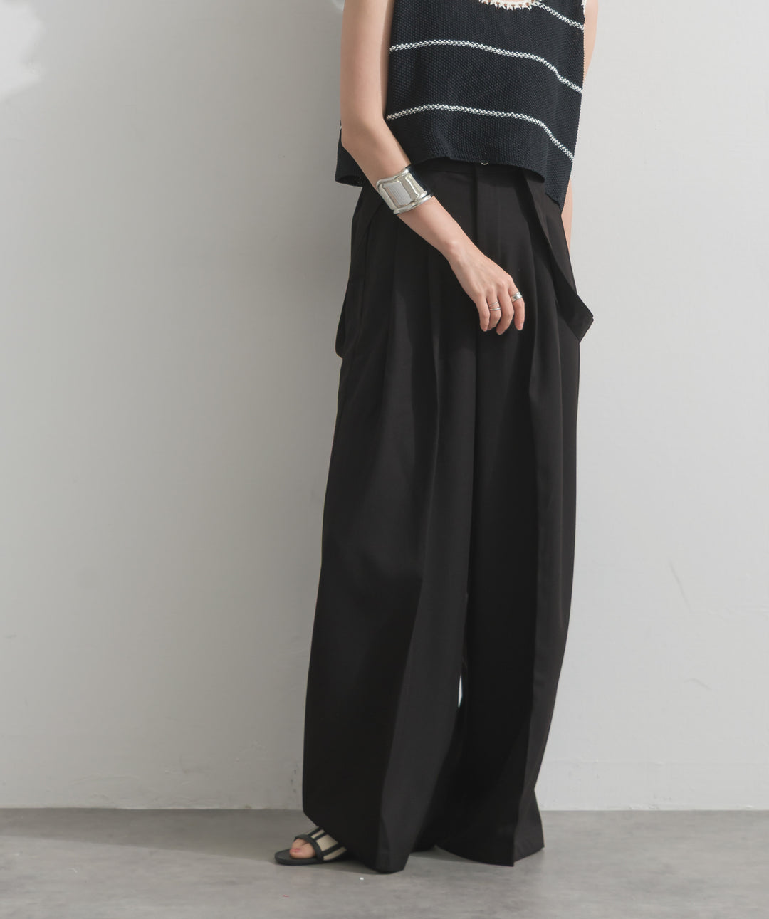 2WAYラップデザインサロペットパンツ
