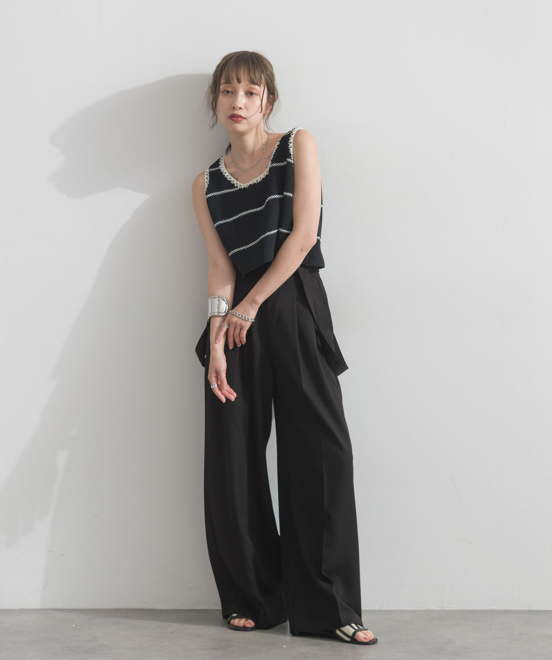 2WAYラップデザインサロペットパンツ