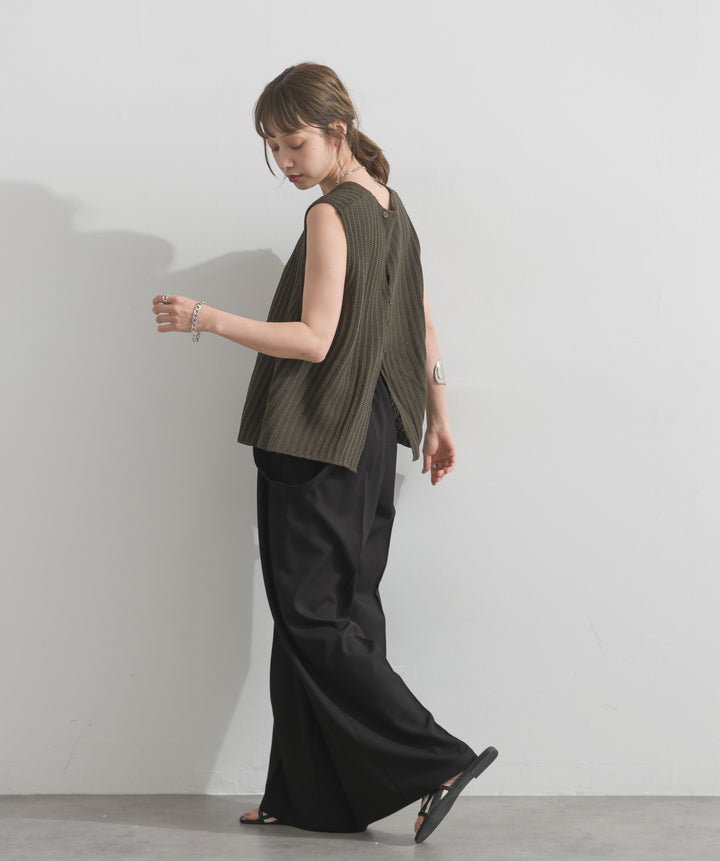 2WAYラップデザインサロペットパンツ