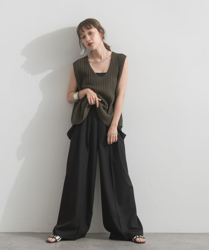 2WAYラップデザインサロペットパンツ