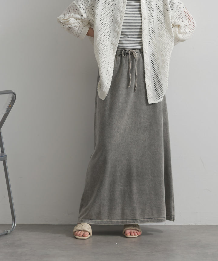 ピグメントスウェットロングスカート