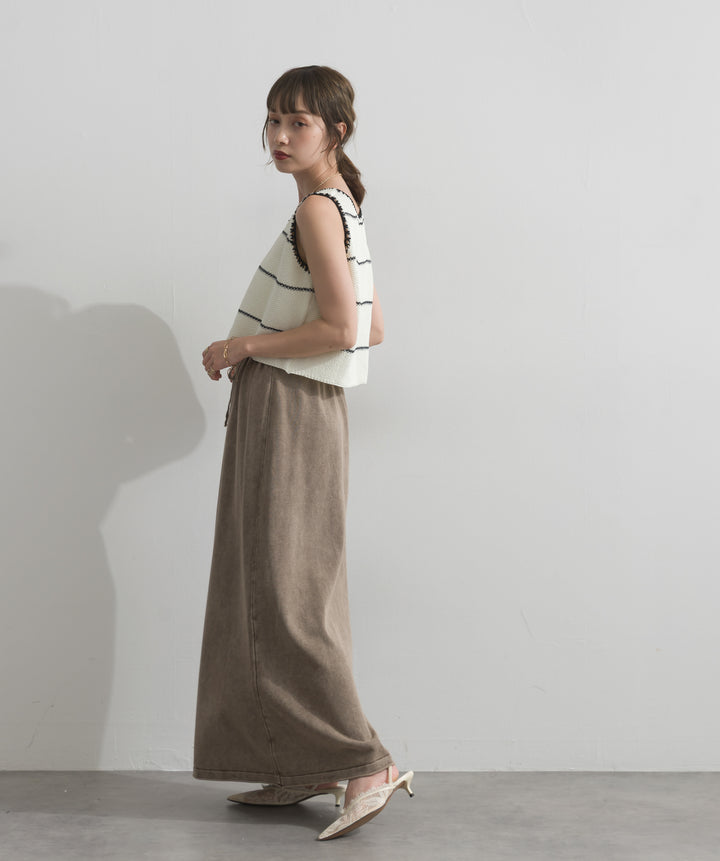 ピグメントスウェットロングスカート
