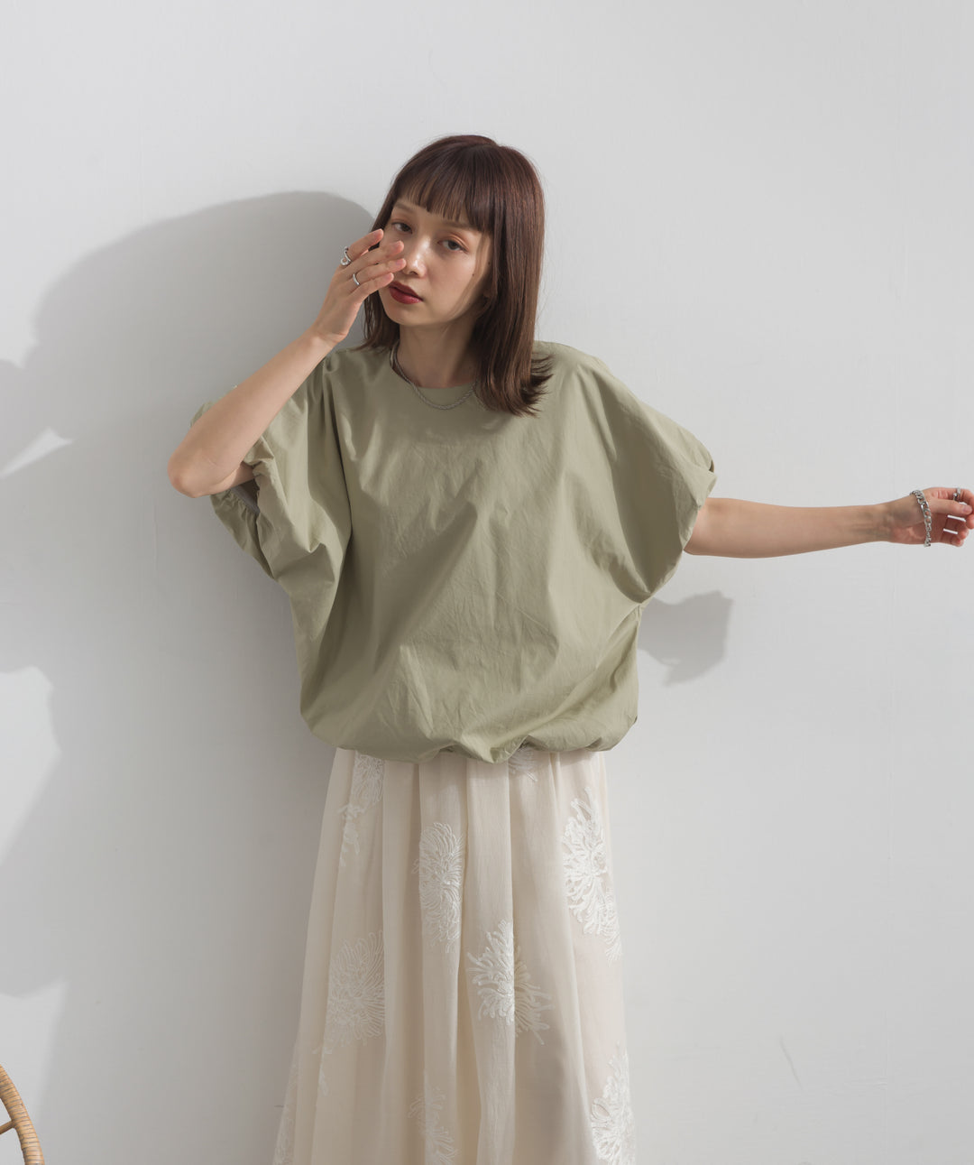バルーンシルエットブラウス
