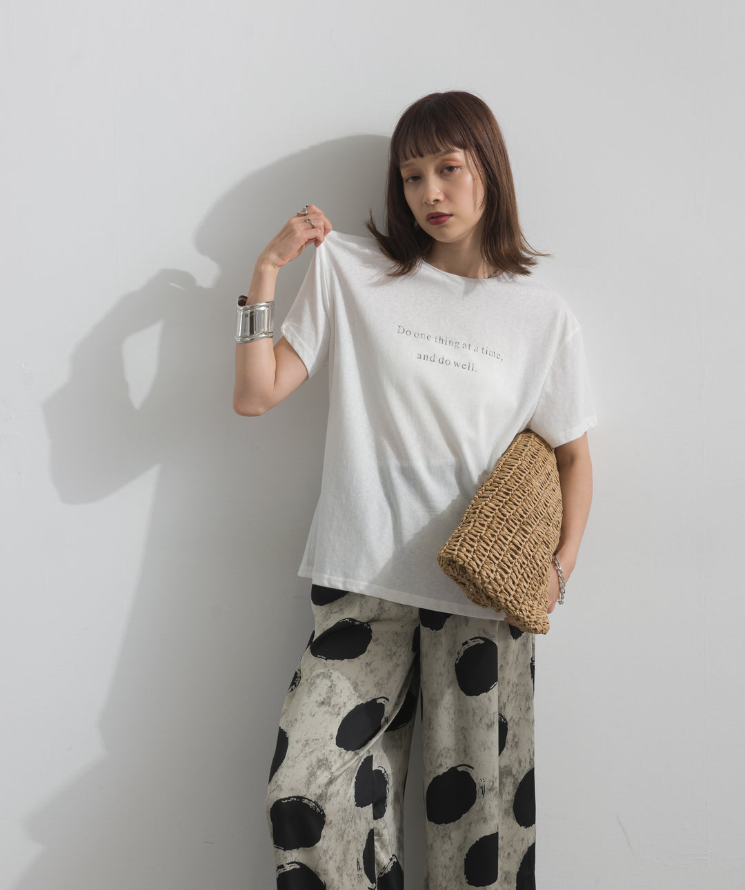 ロゴクルーネックTシャツ