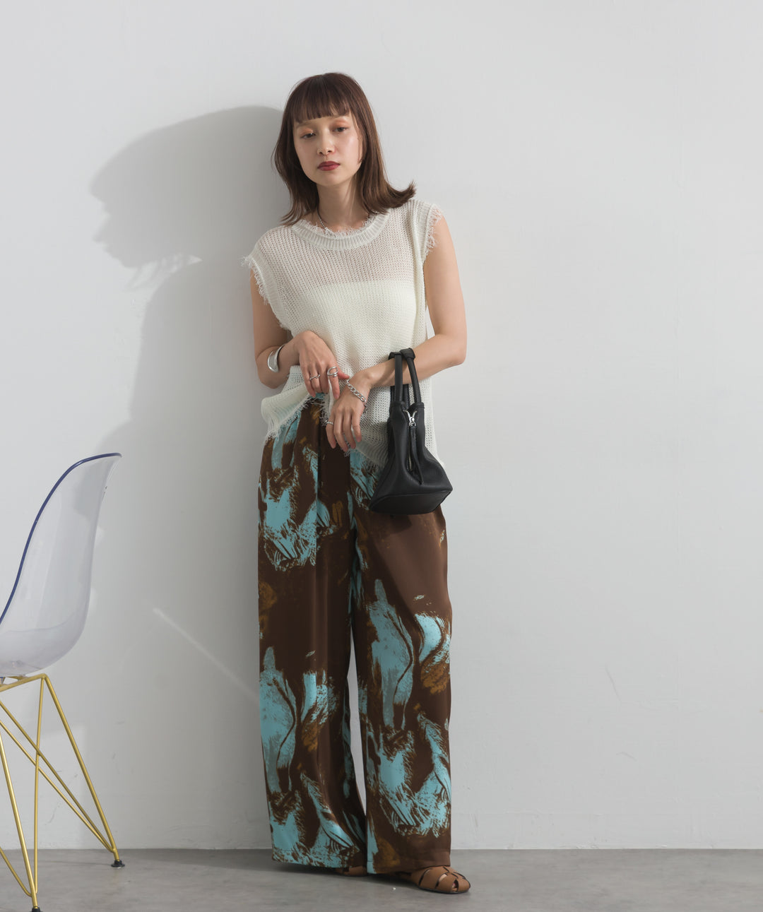 ニュアンスアートワイドパンツ