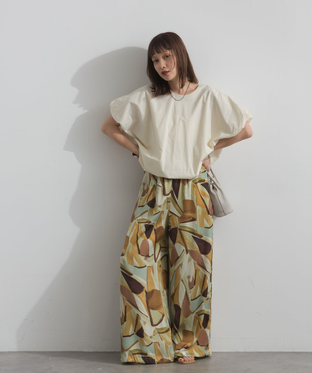 ニュアンスアートワイドパンツ