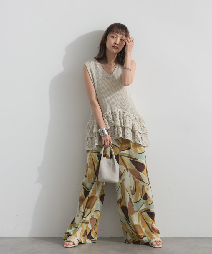 ニュアンスアートワイドパンツ