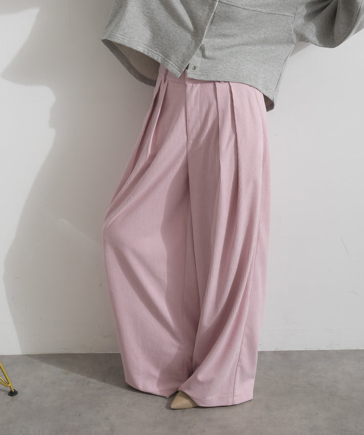 【SET】スウェットショートシャツジャケット+コーデュロイタックトラウザーズパンツ(2set)
