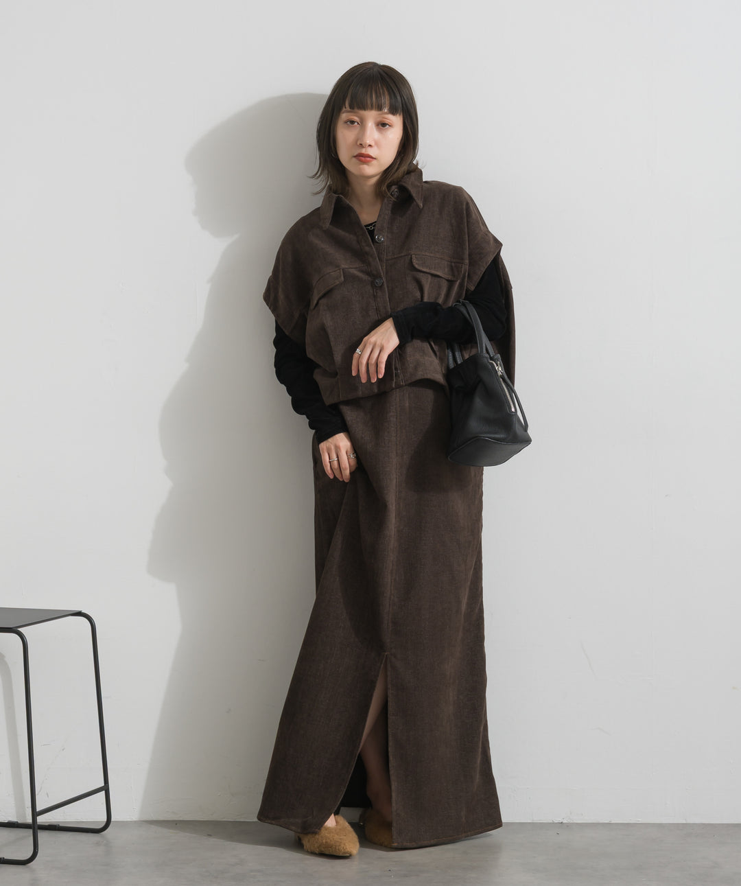 シアーベロアロングスリーブトップス