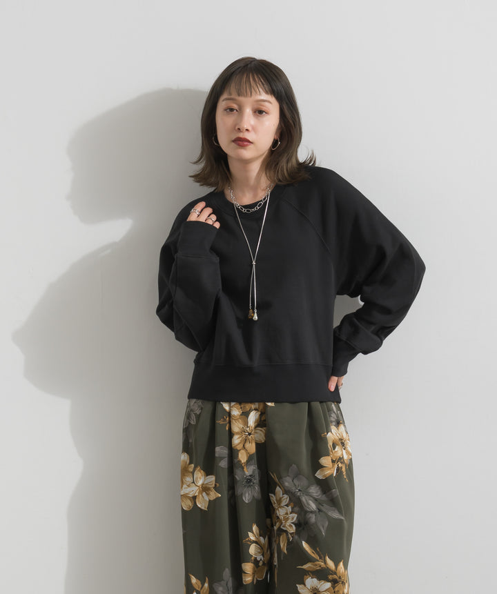 バックオープンギャザースウェット