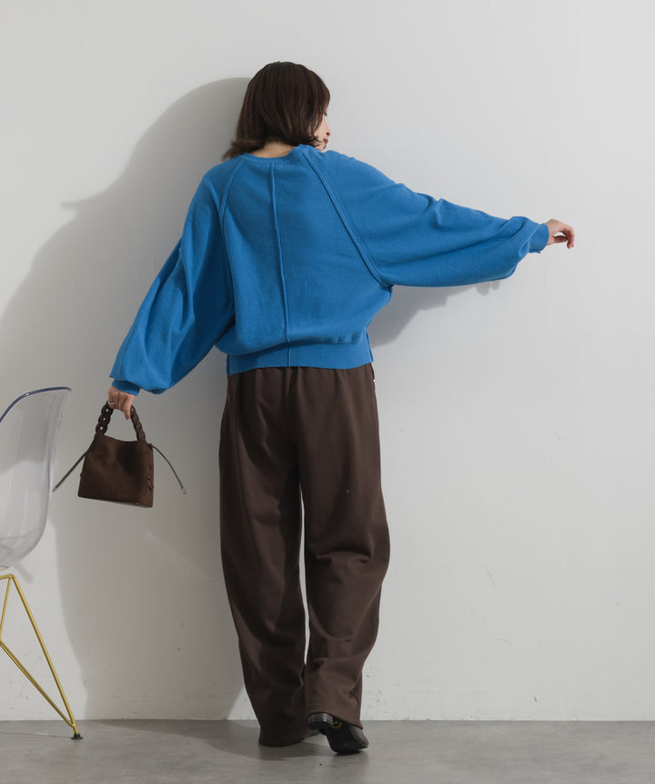 ヘンリーネックボリュームスリーブニット