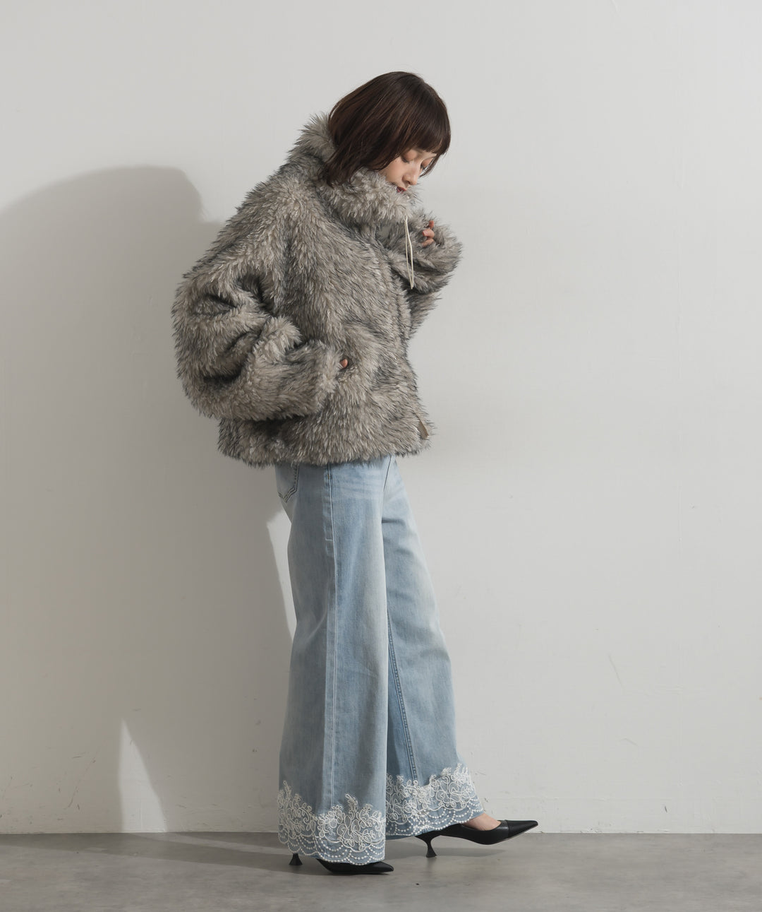 【予約】ミックスシープファースタンドWジップブルゾン