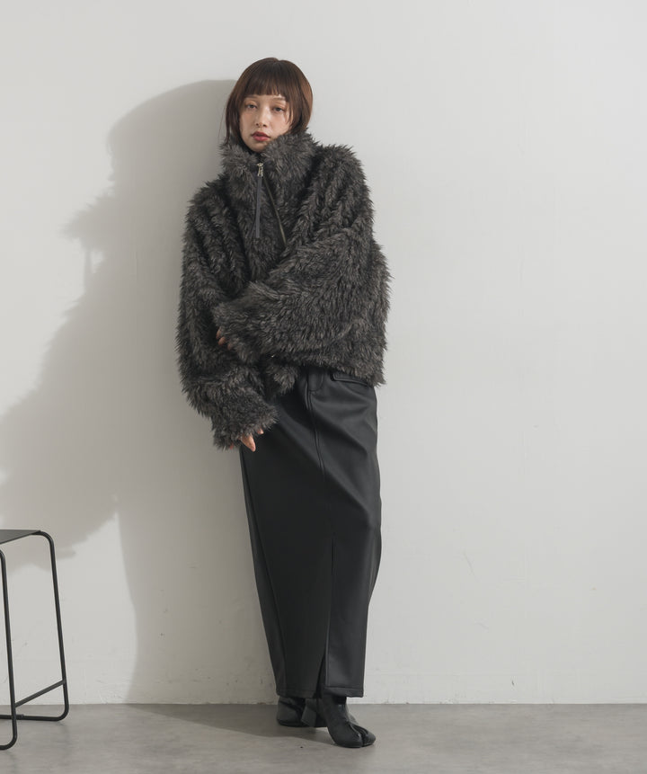 【予約】ミックスシープファースタンドWジップブルゾン