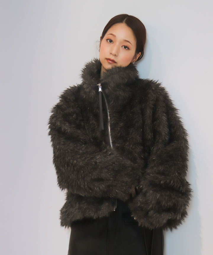 【予約】ミックスシープファースタンドWジップブルゾン