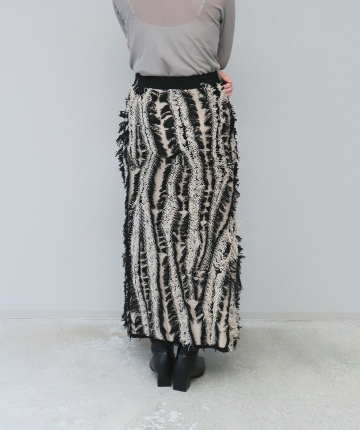 MIXフリンジニットスカート