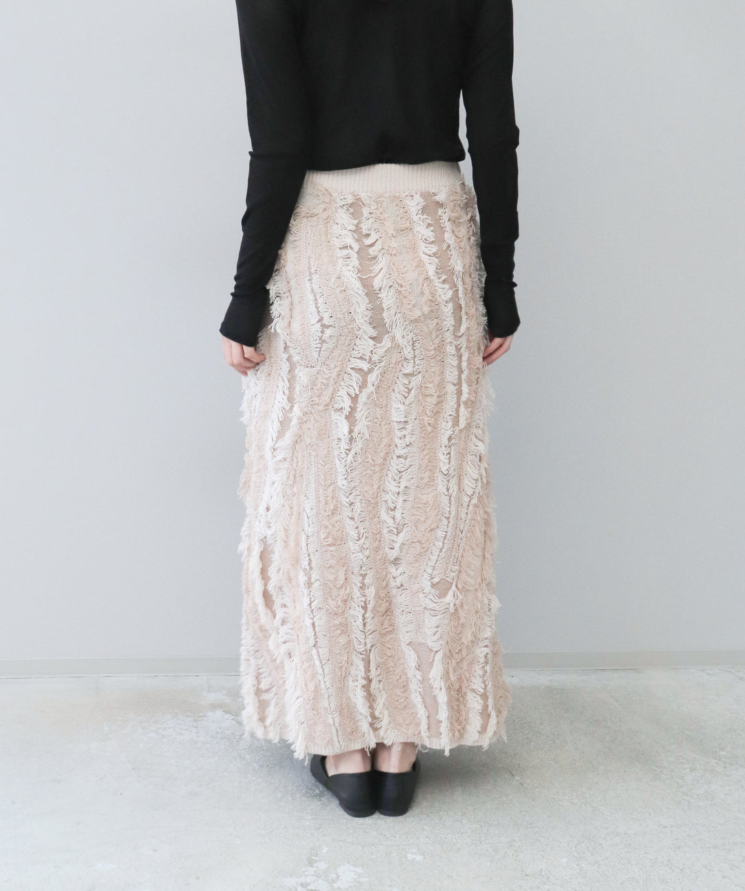 MIXフリンジニットスカート