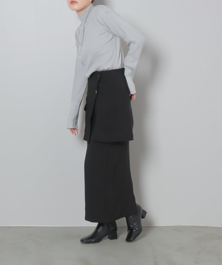 ラップ付きナロースカート