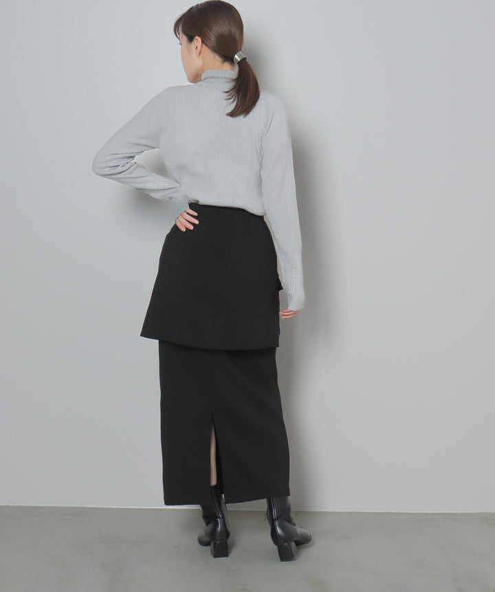 ラップ付きナロースカート