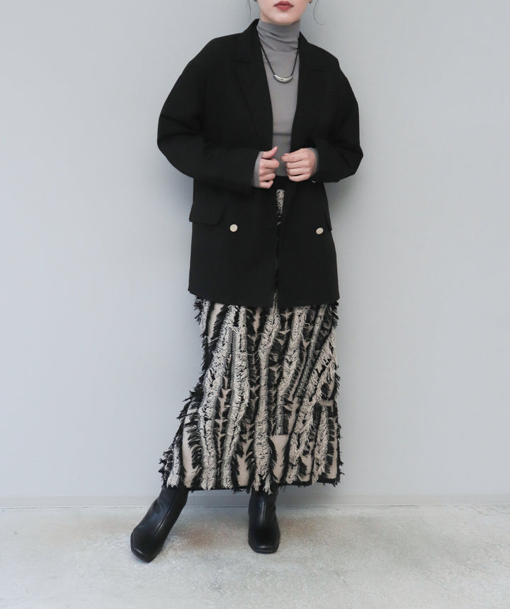 MIXフリンジニットスカート