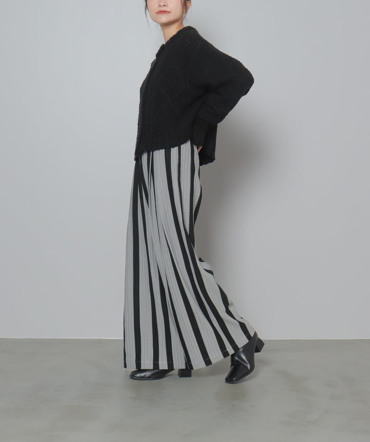 ストライプワイドパンツ