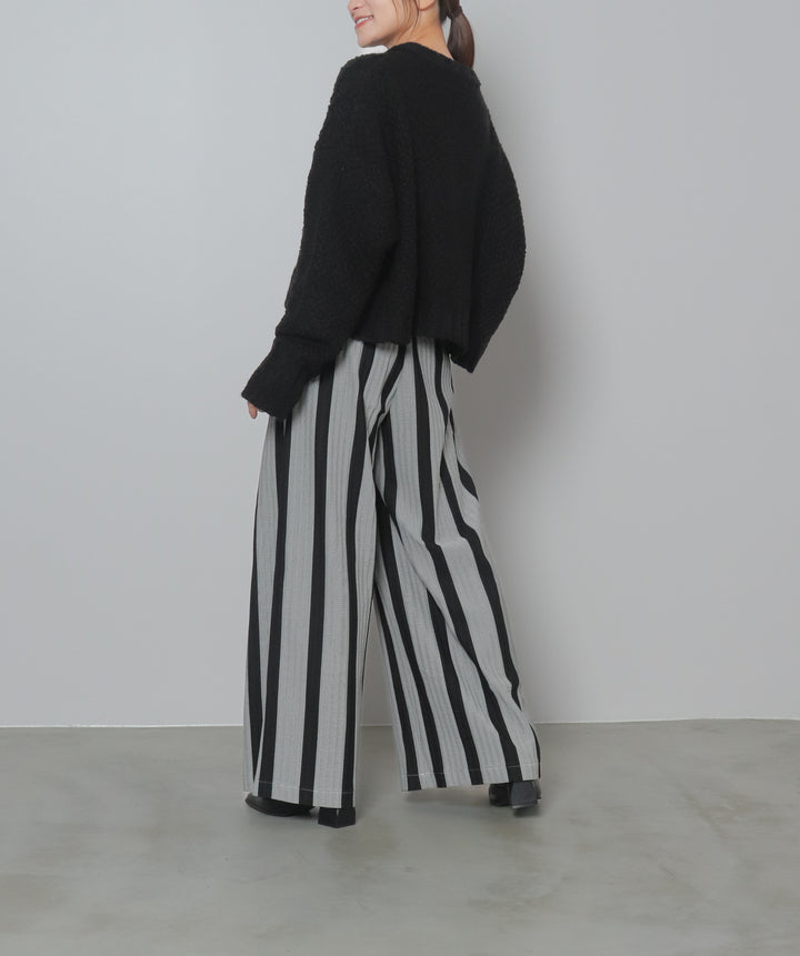 ストライプワイドパンツ