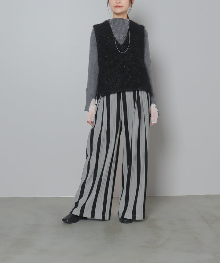 ストライプワイドパンツ